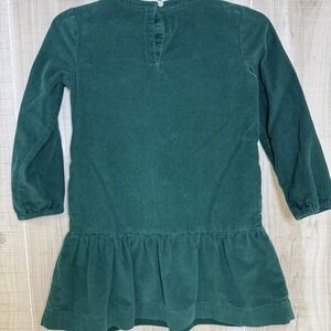 Primary Girls Green Corduroy Dress Sz 8/9 Long Sleeve